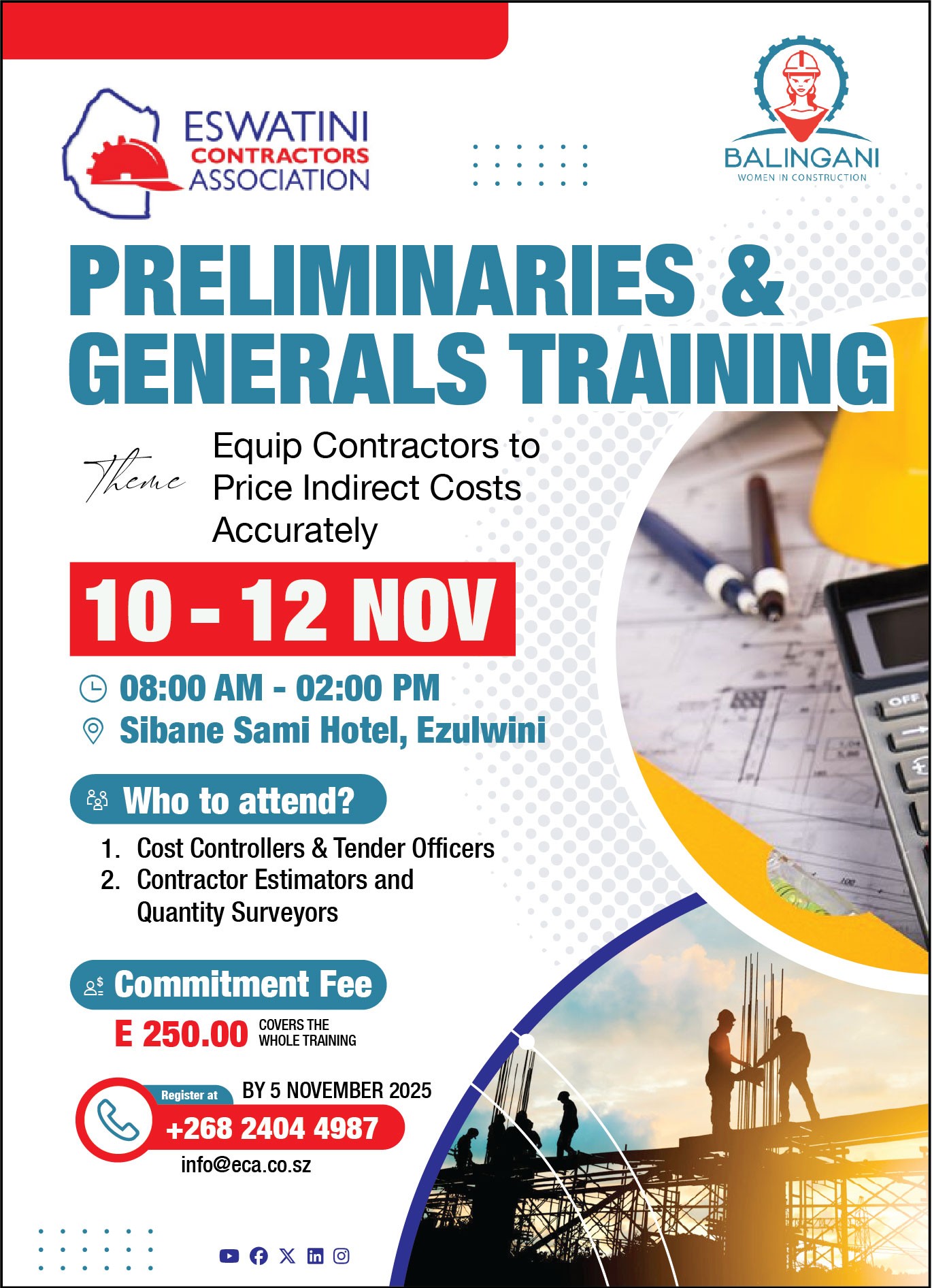 ECA P&Gs Training Advert